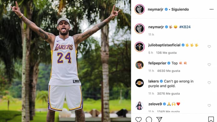 Sports/Football et Basket-ball: Neymar rend de nouveau hommage à Kobe Bryant