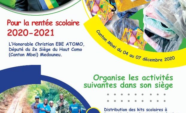 Medouneu/2e siège Canton Mbei Haut Como: le député Christian EBE ATOMO au chevet des populations de sa circonscription électorale 