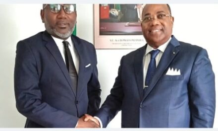 Gabon/Audience: L’administrateur directeur général de l’AGP chez Julien Nkoghe Bekale, Président du CESE