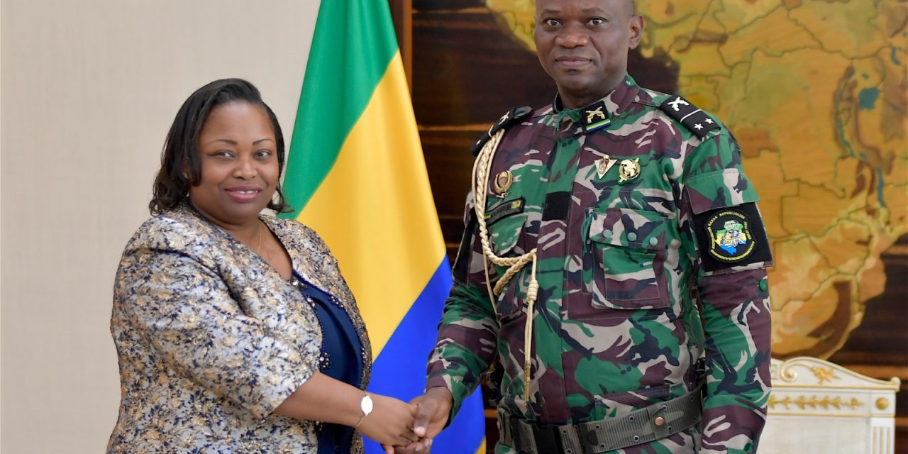 Gabon: Le Chef de l’État, le Général Brice Clotaire Oligui Nguéma reçoit Camélia Ntoutoume épouse Leclercq