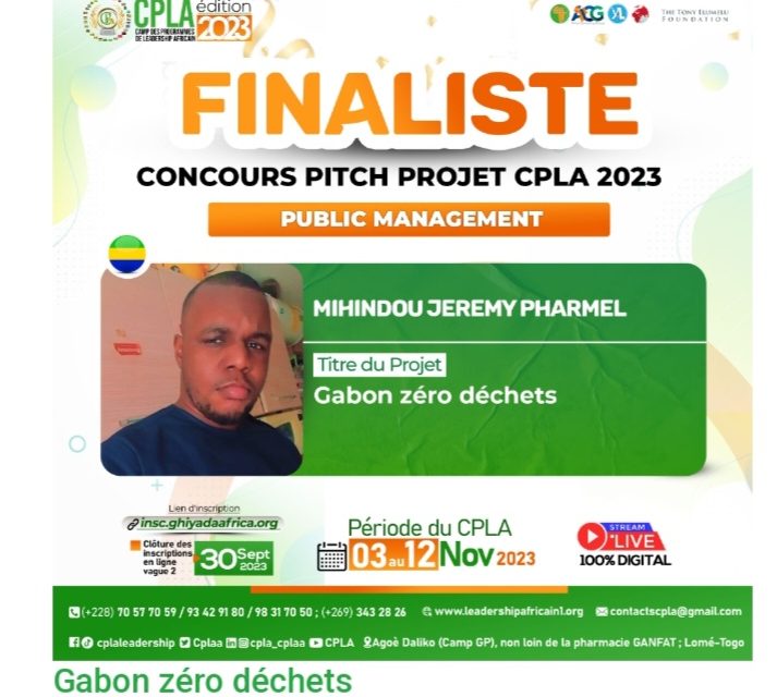 Camp des programmes de leadership africain: Le Gabonais Jérémy Pharmel Mihindou remporte le prix meilleur projet CPLA 2023