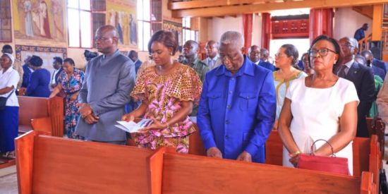 Gabon: Le Chef de l’État et la Première Dame prennent part à la cérémonie d’inauguration de la Cathédrale Notre-Dame des Neiges rénovée