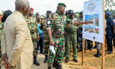 Le Président de la République lance les travaux de construction de la Caserne des Sapeurs-Pompiers de la ville de Koulamoutou dans la province de l’Ogooué-Lolo