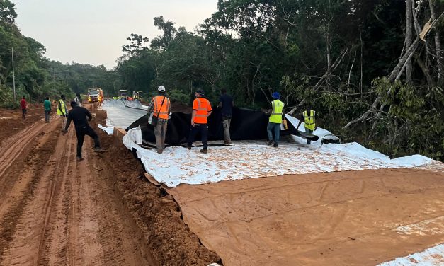 Sur l’axe Ntoum-Cocobeach, la modernité avance à grand pas : Le chantier entre dans le vif du sujet