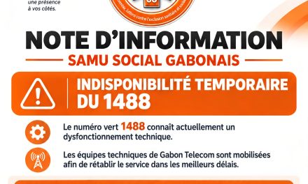 SAMU Social Gabonais : le numéro vert 1488 temporairement indisponible, un numéro alternatif mis à disposition